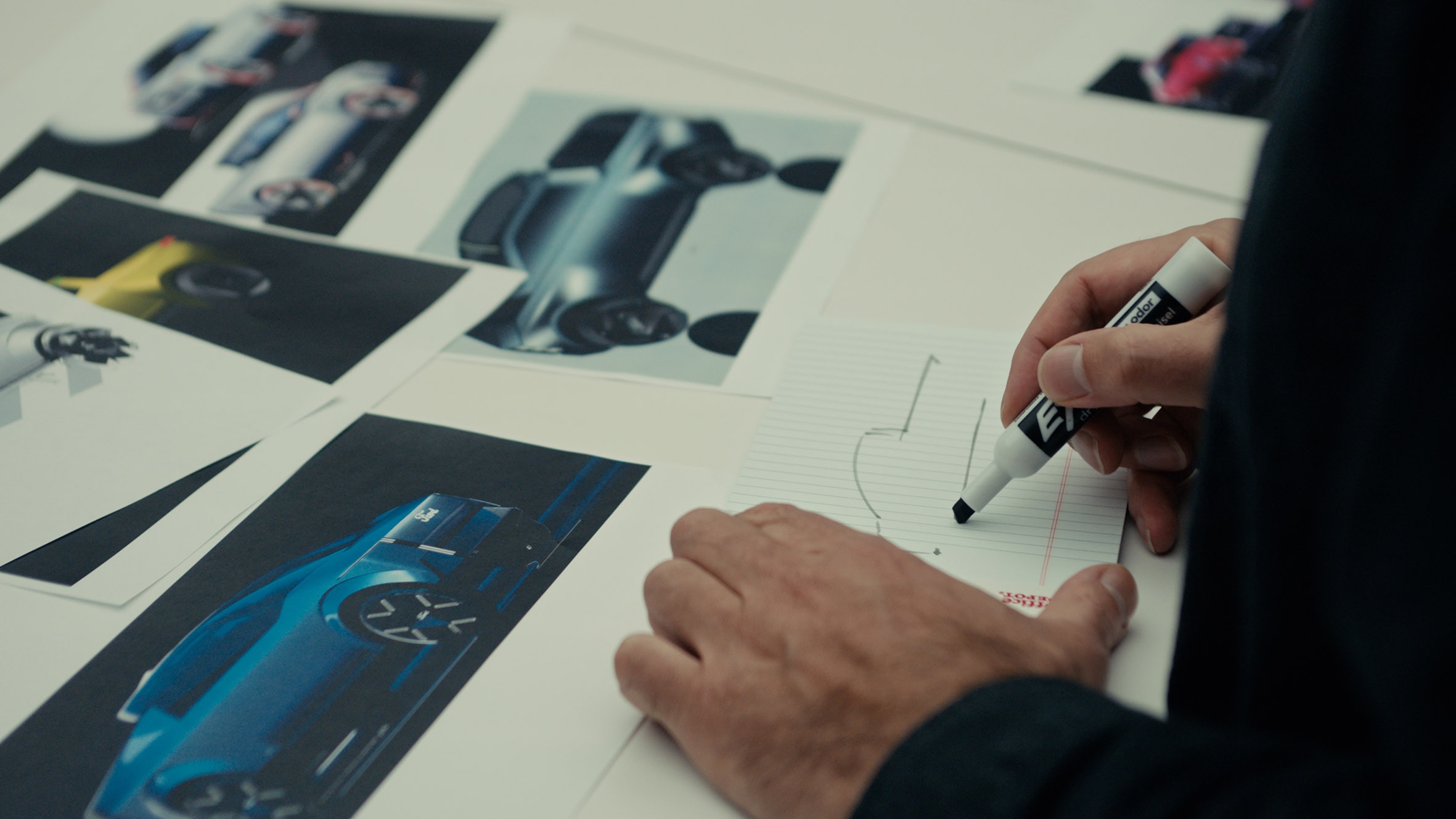 Early design concepts for the mid-size electric truck on the Universal Electric Vehicle Platform.